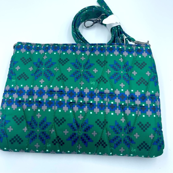 Lug Dazzle Crossbody Bag Fair Isle Green NWT - Picture 4 of 9